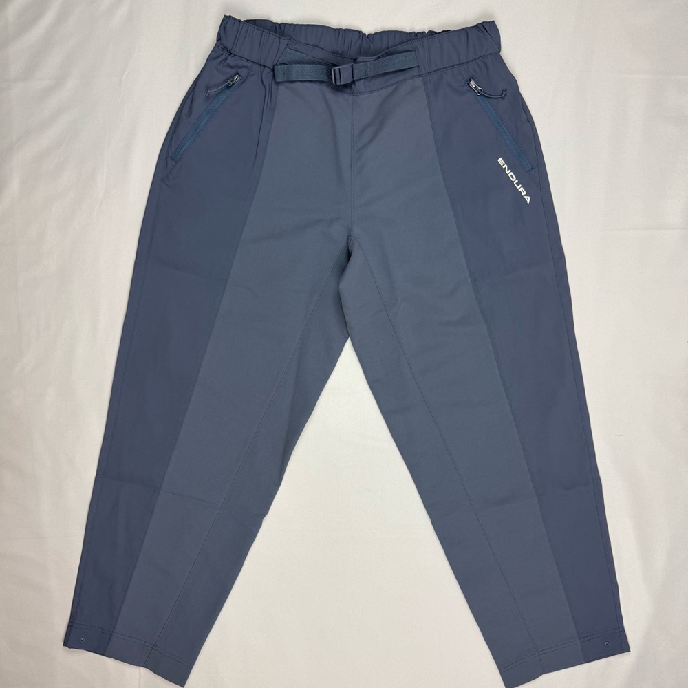 Endura Unisex Forty1Thirty Trousers Pants Sz Medium Blue Relaxed Fit Belted B4